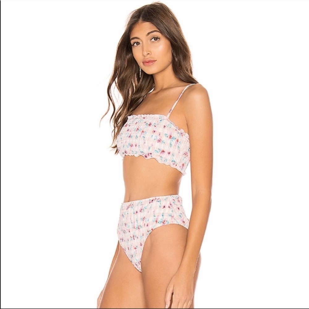 Lovers + Friends Mikko Bottom in Gingham Floral
